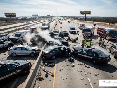 Texas highway traffic accident scene - texas car accident liability claim types