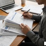 person reviewing medical bills and accident documents - Personal injury legal advice