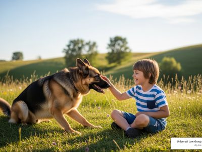 German Shepherd with child - most aggressive dog breeds
