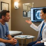 concerned patient speaking with a surgeon before an operation - surgical complications